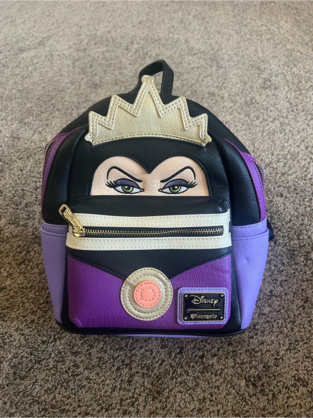 Loungefly Villain Evil Queen Mini Backpack – Purple, Black & Gold